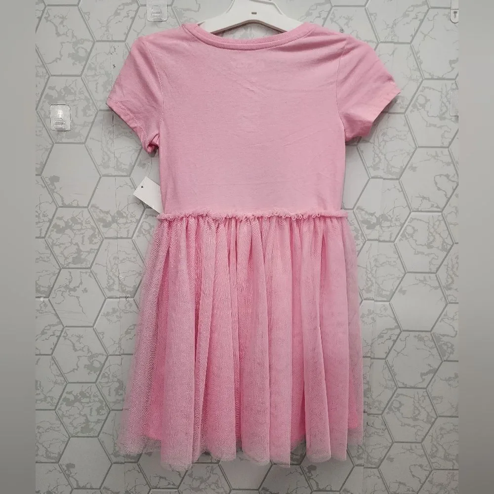 New Disney Minnie Mouse Bestie Valentine's Day Pink Tulle Dress